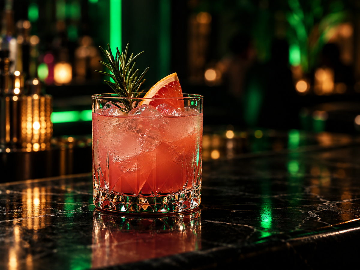 Signature cocktail at Insomnia Club
